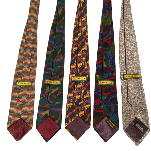 Vintage Jerry Garcia Silk 5 Tie Bundle - Picture 2 of 9